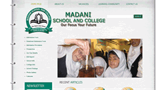 Desktop Screenshot of madanischoolandcollege.com